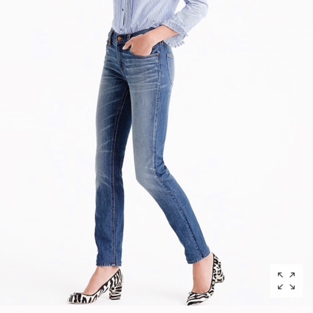 J. Crew Straight-Leg Women's Jeans in Medium Wash Blue